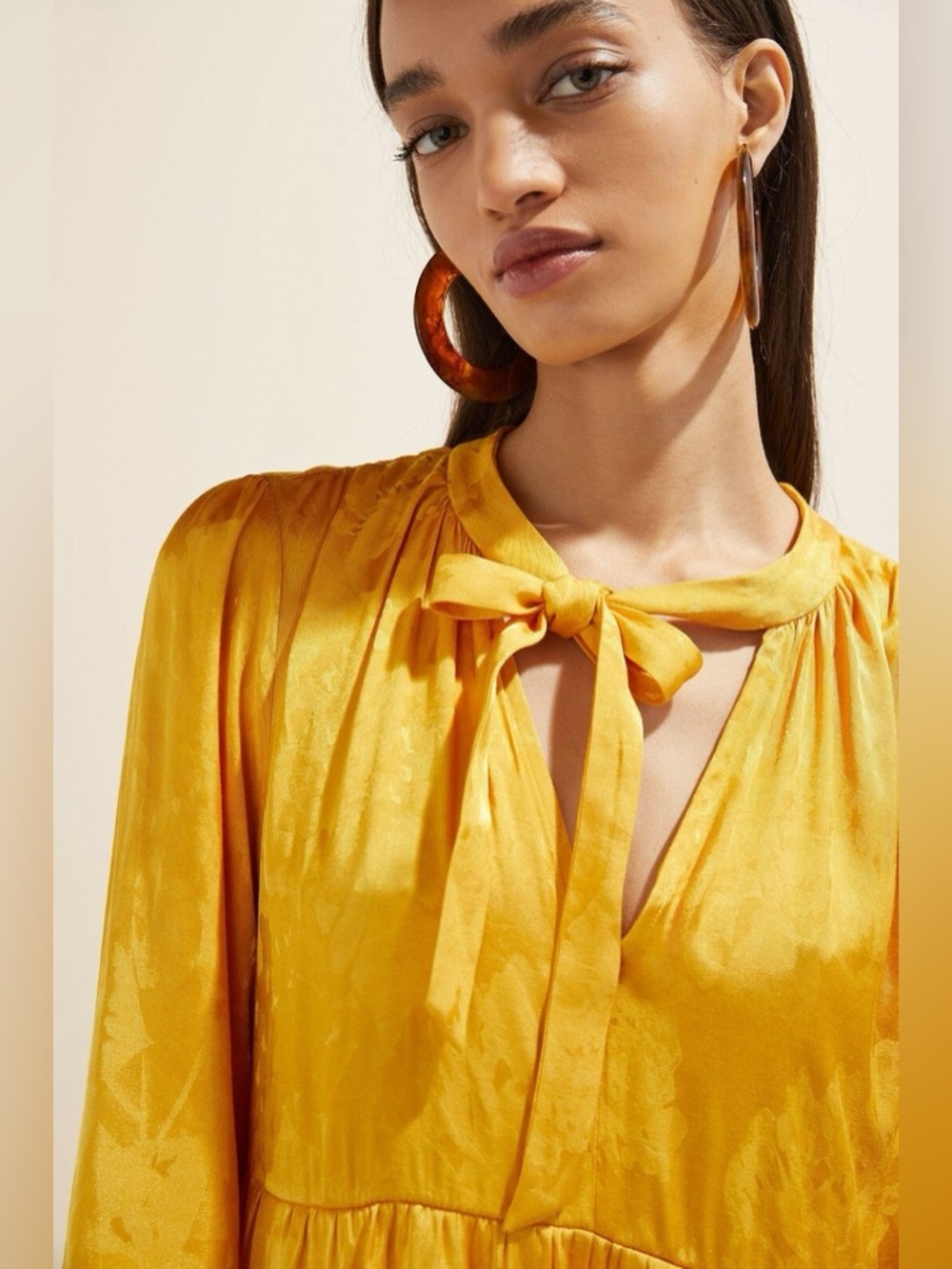 ANTHROPOLOGIE Maeve Tiered Yellow/Gold Maxi Dress  size 3X plus, - Picture 7 of 14